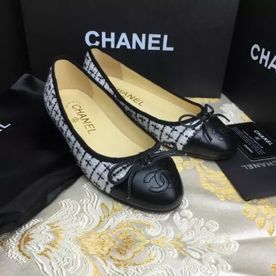 CHANEL Shallow mouth flat shoes Women--035